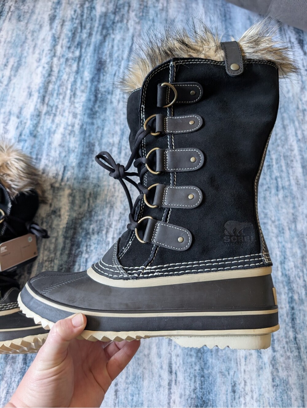 SOREL Joan Of Arctic Boots Womens Size 11  Waterproof Snow Rain Winter Faux Fur - Picture 15 of 16